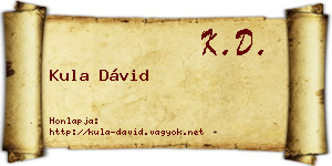 Kula Dávid névjegykártya
